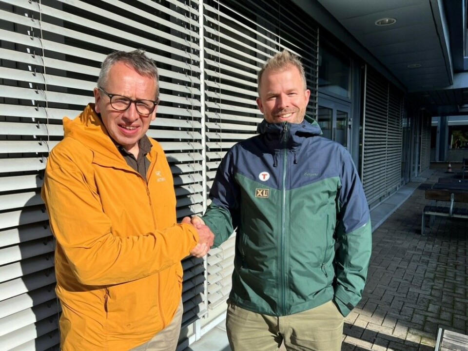 Daglig leder og eier, Kjell Andersen, og kjededirektør i XL-Bygg, Are Ellingsve. Daglig leder og eier, Kjell Andersen, og kjededirektør i XL-BYGG, Are Ellingsve. Håndtrykk