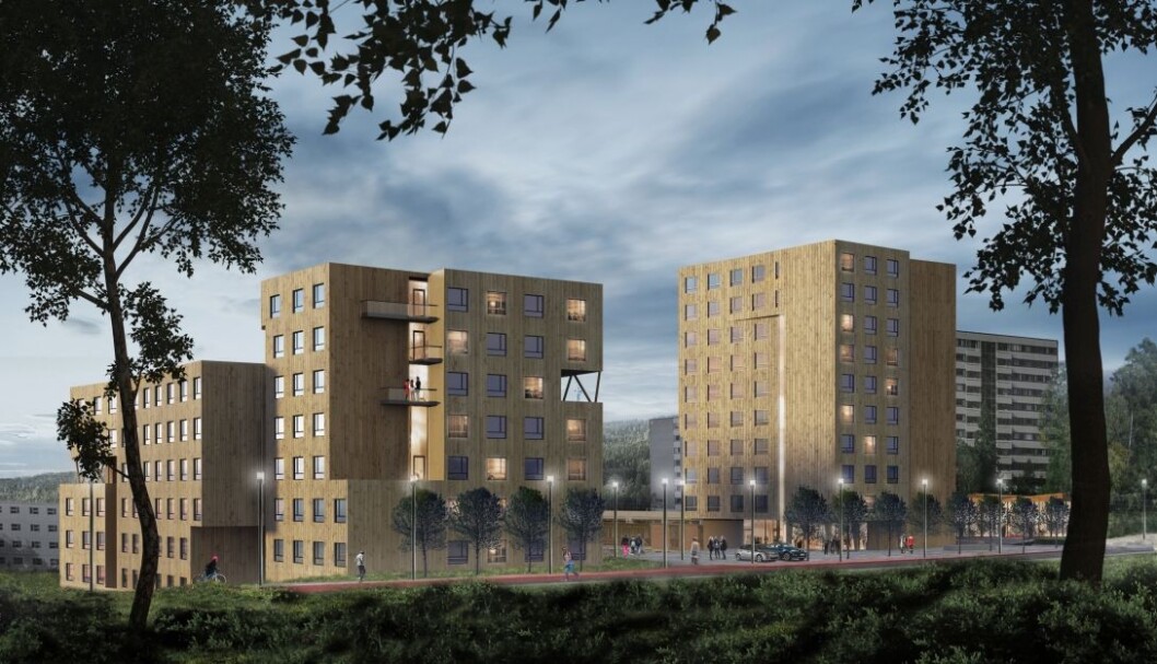 Delegasjonen besøkte blant annet de nye studenthusene på Kringsjå Studenby, som er under bygging. (Illustrasjon: AT Plan og Arkitektur) Delegasjonen besøkte blant annet de nye studenthusene på Kringsjå Studenby, som er under bygging. (Illustrasjon: AT Plan og Arkitektur)