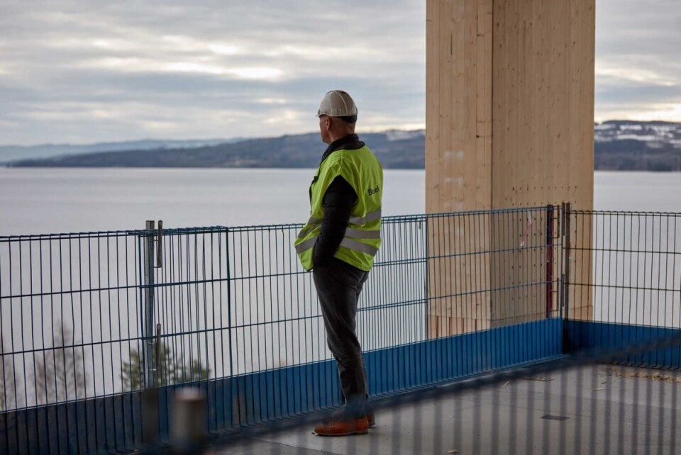 Både råvarene og kompetansen som brukes i Mjøstårnet er kortreist. (Foto Anti - Jens Haugen)