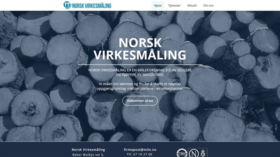 Skjermdump: Norsk Virkesmåling (m3n.no)
