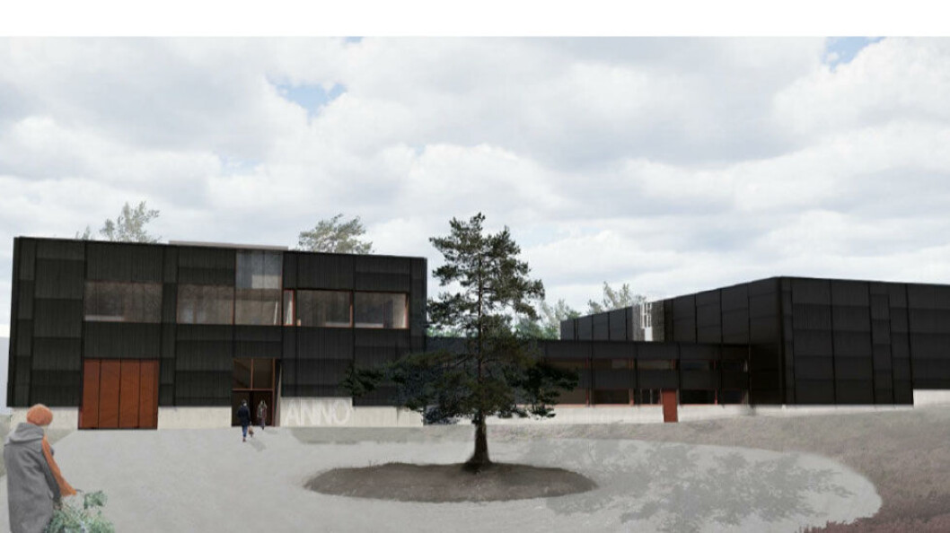 Fasade: Slik vil det nye Anno Dokumentasjonssenter med fellesmagasin se ut. (Ill.: LPO Akritekter) Fasade: Slik vil det nye Anno Dokumentasjonssenter med fellesmagasin se ut. (Ill.: LPO Akritekter)