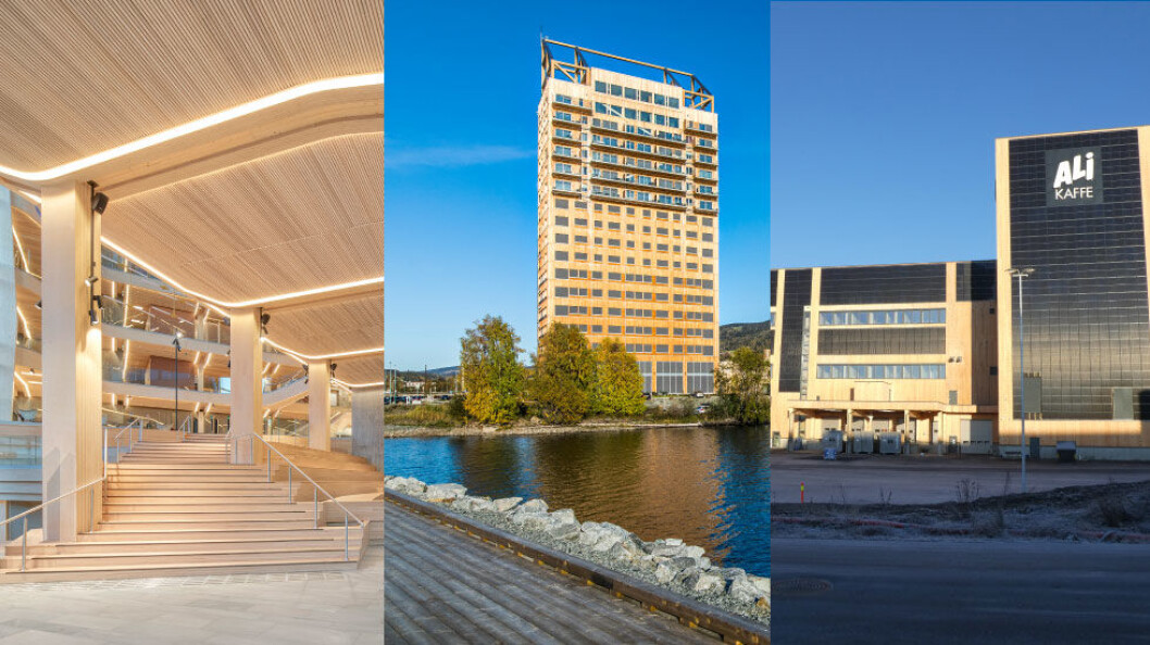 Fotomontasje: Finansparken (foto: Sindre Ellingsen), Mjøstårnet (foto: Voll Arkitekter AS + Ricardo Foto) og JJK Kaffebrenneri (foto Astrup & Hellern) Fotomontasje: Finansparken (foto: Sindre Ellingsen), Mjøstårnet (foto: Voll Arkitekter AS + Ricardo Foto) og JJK Kaffebrenneri (foto Astrup & Hellern)