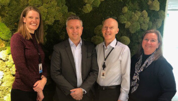 Fra venstre: Elin Salthaug Kverneggen, Engineerings manager Silva Green Fuel; Jon Julsen, Direktør Industri i AFRY i Norge; Ole Bigum Nielsen, SVP Projects Statskraft og Siw Nielsen, Purchase manager, Statskraft Fra venstre: Elin Salthaug Kverneggen, Engineerings manager Silva Green Fuel; Jon Julsen, Direktør Industri i AFRY i Norge; Ole Bigum Nielsen, SVP Projects Statskraft og Siw Nielsen, Purchase manager, Statskraft