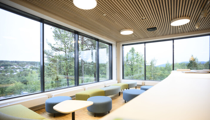 Fra biblioteket på Sydskogen skole. Fra biblioteket på Sydskogen skole.