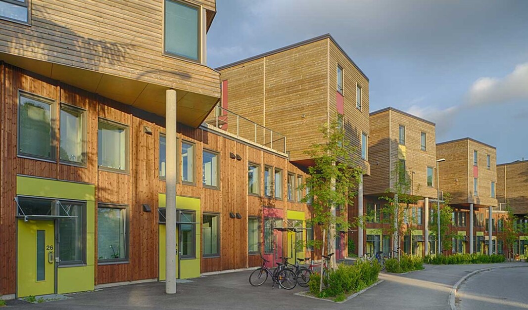 Byggforskserien gir kunnskap for å vurdere og planlegge bygging med moduler. Her er et eksempel på modulbygg - Berg studentby i Trondheim. Arkitekt: Skibnes Arkitekter AS. Byggforskserien gir kunnskap for å vurdere og planlegge bygging med moduler. Her er et eksempel på modulbygg - Berg studentby i Trondheim. Arkitekt: Skibnes Arkitekter AS.