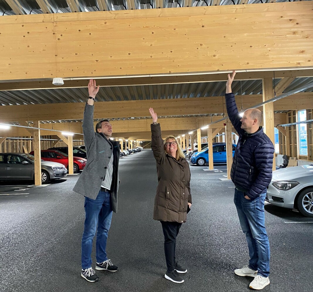 Andreas Lid, prosjektleder, Bente Westmo, HR/HMS- og QA-leder, Ole Garbrielsen, driftssjef i Trekraft. Andreas Lid, prosjektleder, Bente Westmo, HR/HMS- og QA-leder, Ole Garbrielsen, driftssjef i Trekraft.