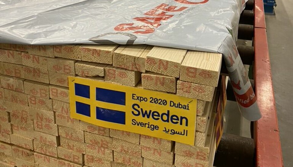Planker merket 'Sweden'