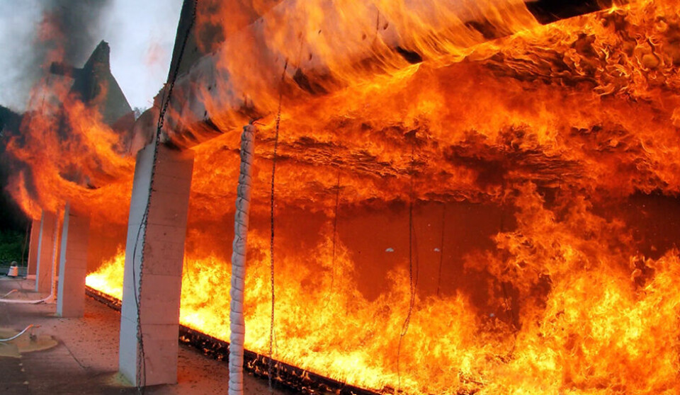 Nye brannforsøk gir mer kunnskap om brann i bygg med massivtre. Foto: FRIC